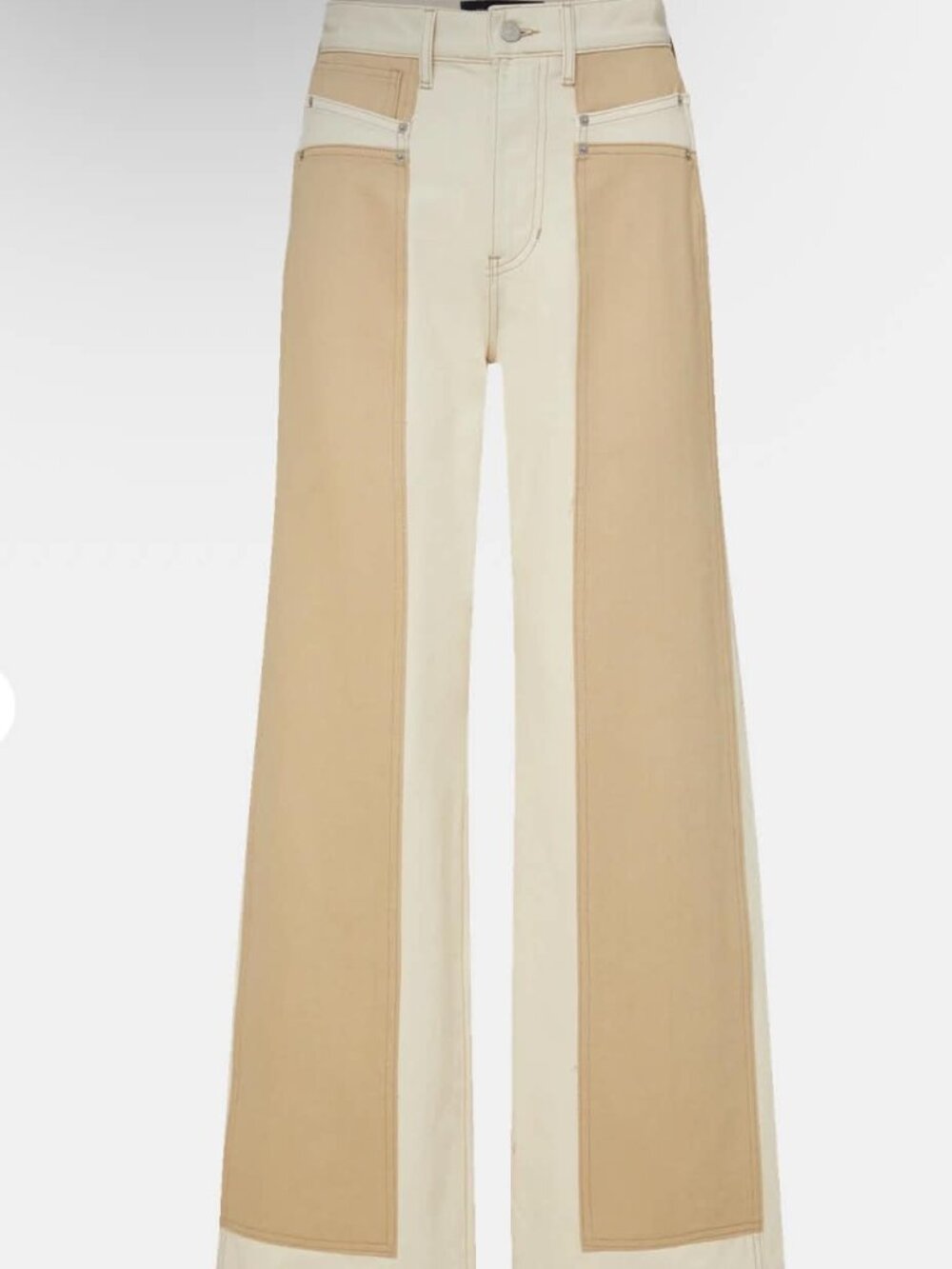 Veronica Beard Taylor Color-Block Wide-Leg Jean